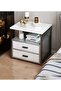 NightStand, Bedside Tables with Storage Shelf and Drawer, Modern End Table Side Table, Bedroom Storage Cabinet, Wood Night Stand Sofa Side Table for Living Room Bedroom,40*34*50cm (White) - 6