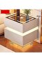 Modern Bedside Nightstand Table with LED Mirror, Sensor Light, Wireless Charging and BT Speaker 40CM - 2