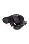 Black Color Genuine Leather Men's Slippers - 2