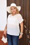 Plus Size Cotton Lace Blouse - 3