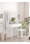 KLNAMAEAAN Makeup Vanity with Multiple Shelves and Drawers White - 2