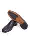 Black Color Laceless Genuine Leather Leather Sole Men's Shoes - 3