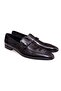 Black Color Laceless Genuine Leather Men's Shoes