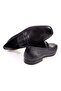 Black Color Laceless Genuine Leather Leather Sole Men's Shoes - 2