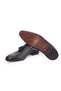 Black Color Laceless Genuine Leather Men's Half Shoes - 3