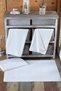 Set of 4 Cotton Bath Mat 50x70 White Highly Absorbent Foot Towel