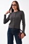 Women's Knitted Patterned Button Closure Knitwear Cardigan 265161 - - 2