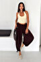Women's Elastic Waist, Drawstring Cuffs, Loose Shalwar Trousers - 6