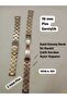 16 mm Compatible Watch Band, Steel Chain (Gold Silver) Band, Open-Close System - 5