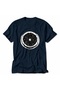 Halftone Grapefruit Print T-Shirt - Navy Blue - 5