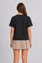 Geometric Strawberry Design T-Shirt - Black - 4