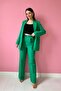 Green Double Button Jacket and Trousers Set - 7