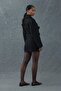 Black Eyelet Cashmere Coat - 6