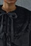 Black Bow Plush Vest - 2