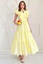 Yellow Ruffled Buttoned Dress