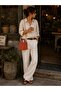 Kiremit Mini Canvas Women's Hand and Shoulder Bag with Adjustable Strap and Snap Fastener Vintage 19X16X9 cm - 5