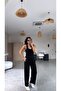 Black Ribbed Globlu Athlete Comfortable Tracksuit Set - 4