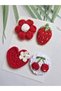 Red Love Little Hairless Baby Hairpin Baby Girl Accessory Handmade Baby Fashion Antiallergic 100% Cotton 4-Piece Hairless Baby Hairpin (0-3 Years) - 4
