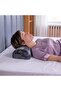 Multi-Purpose Visco Half Cylinder Pillow with Smoked Velvet Cover Orthopedic Neck Pillow Soft Pillow for Waist Neck Leg 42*18*9 cm - 3