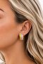 Clemens Matte Gold Color Hoop Earrings - 2