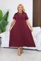 Plus Size Modal Fabric Pocket Flared Dress - 3