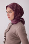 Fresh Leaf Pattern Dried Plum Rose Paulista Scarf 14 - 36 - 3
