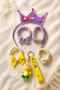 Six-Piece Children's Buckle Crown and Keychain Set - 2