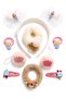 Nine-Piece Children's Buckle Crown and Keychain Set - 2