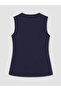 Navy Blue V-Neck Women's Classic Vest - 7