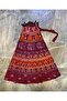 Waist-Wrapped Ethnic Patterned Cotton Long Skirt Std 34-48 - 5