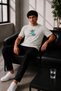Unisex Oversize Embroidered Vaporeon Design 100% Cotton T-Shirt - 5