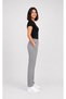 Women's Elastic Waist White, Gray, Navy Blue, Black Alpaca Fabric Doctor Medical Single Bottom Trousers - 3