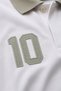 R. Madrid White Gray Polo Collar T-Shirt Retro Style T-Shirt Los Galacticos Polo T-Shirt Short Sleeve - 5
