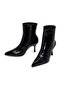 Women's Black Zippered Thin Heeled Patent Leather Boots Af200022Dr - 5