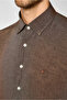 Long Sleeve Regular Fit 100% Linen Embroidered Shirt - 2