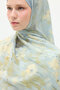 Velvet Kraş Shawl - Yellow-Grey - 3