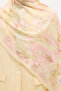 Velvet Kraş Shawl - Pink-Yellow - 4