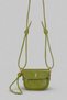 Avocado Green Micro Women's Shoulder and Crossbody Bag with Adjustable Drawstring Strap, Gold Metal Detail - 6