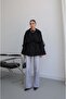 Black Alyssa Belted Trench Coat - 2