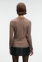Querida women's round neck hair braided regular fit knitwear brown sweater - 6