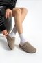 Unisex Orthopedic Felt Slippers Comfort Model Winter Closed Front Sabo Daily Comfortable Home Slippers - Beige
