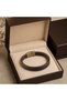 Men's Brown Double Row Leather Bracelet – Gold Color Metal Clasp with Gift Box - 3