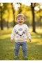 Bear Embroidered Plaid Baby Set - 2