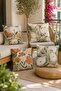 Colorful Flowers Patterned 4-Piece Throw Pillow Cover Set - 2
