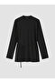 Lcw Modest Black Crew Neck Women's Sweatshirt Tunic - 5