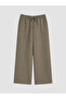 Lcw Vision Khaki Elastic Waist Modal Blend Women's Trousers - 5