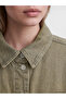 Lcw Vision Green Shirt Collar Oversize Women's Jean Jacket - 3