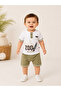Baby Boy Zoo Safari Printed Short Sleeve Cotton Shorts Two-Piece Summer Set