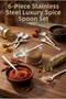 6 Pieces Stainless Steel Luxury Spice Spoon Set - 8 cm Spice Spoon - 2