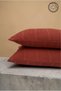 Seranova Bordered 2 Pieces 50X70 Pillowcases 100% Cotton Covered Hotel Type Durable